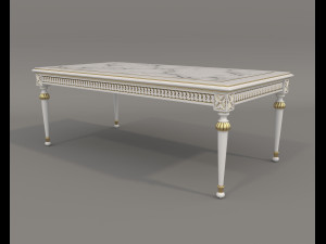 European Style Dining Table and Chairs 26 Modelo 3D