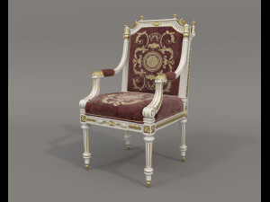 European Style Dining Table and Chairs 26 Modelo 3D