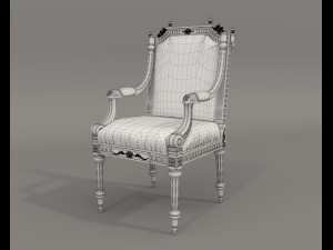 European Style Dining Table and Chairs 26 Modelo 3D