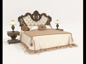 クラシックスタイルベッドセット32 3Dモデル