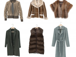 Coats on Hanger 2 3Dモデル
