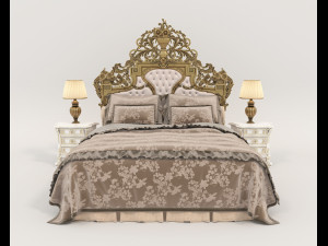 Classic Style Bed Set 33 3D Model