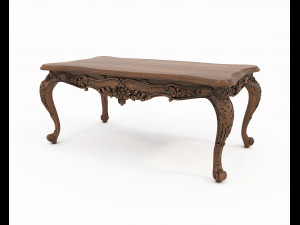 Classic Coffee Table and Armchairs 21 3D Model