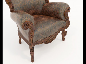 Classic Coffee Table and Armchairs 22 Modello 3D