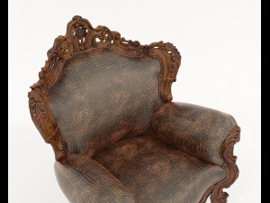 Classic Coffee Table and Armchairs 22 Modello 3D