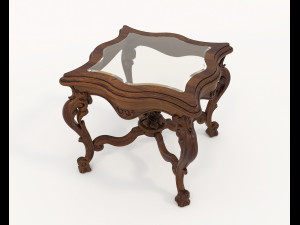 Classic Coffee Table and Armchairs 22 Modello 3D