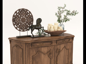 Classic Cabinet and Decoration Set 2 Modèle 3D