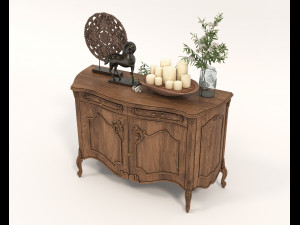 Classic Cabinet and Decoration Set 2 Modèle 3D