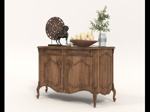 Classic Cabinet and Decoration Set 2 Modèle 3D