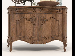 Classic Cabinet and Decoration Set 2 Modèle 3D