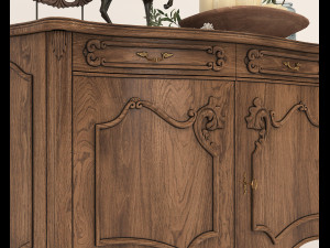 Classic Cabinet and Decoration Set 2 Modèle 3D