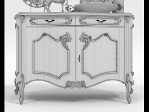 Classic Cabinet and Decoration Set 2 Modèle 3D