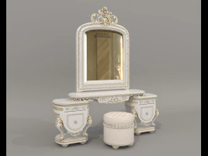 클래식 스타일 드레싱 테이블 12 3D 모델