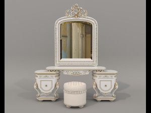 Classic Style Dressing Table 12 Model 3D