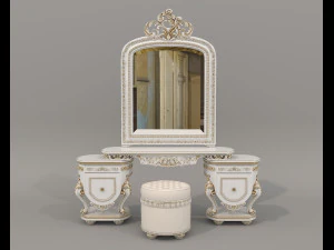Classic Style Dressing Table 12 3D Model