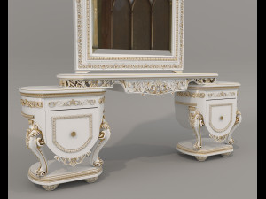 Classic Style Dressing Table 12 Model 3D