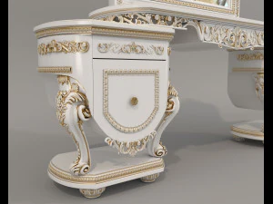 Classic Style Dressing Table 12 3D Model