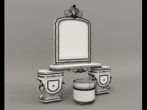 Classic Style Dressing Table 12 Model 3D
