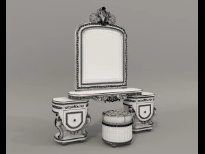 Classic Style Dressing Table 12 3D Model