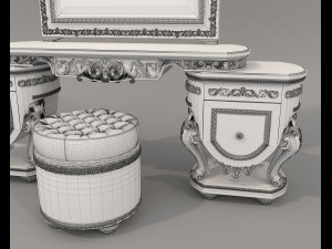 Classic Style Dressing Table 12 Model 3D