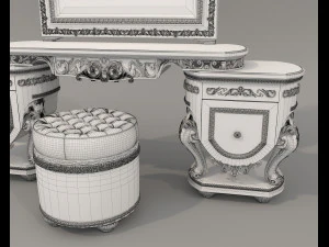Classic Style Dressing Table 12 3D Model