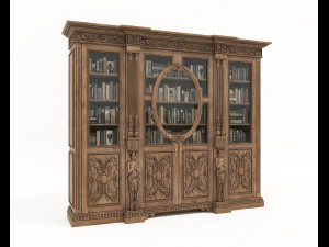 Display Cabinet Classic Style and Decoration 9 3D Model