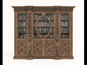 Display Cabinet Classic Style and Decoration 9 3D Model
