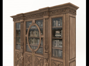 Display Cabinet Classic Style and Decoration 9 3D Model