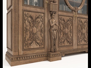 Display Cabinet Classic Style and Decoration 9 3D Model