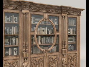 Display Cabinet Classic Style and Decoration 9 3D Model
