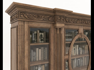 Display Cabinet Classic Style and Decoration 9 3D Model