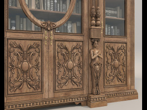 Display Cabinet Classic Style and Decoration 9 3D Model
