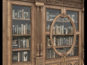 Display Cabinet Classic Style and Decoration 9 3D Model