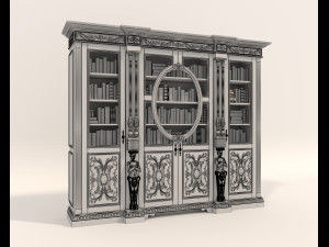 Display Cabinet Classic Style and Decoration 9 3D Model