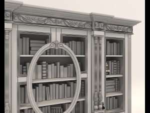 Display Cabinet Classic Style and Decoration 9 3D Model