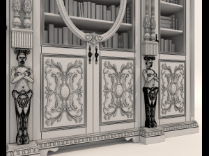 Display Cabinet Classic Style and Decoration 9 3D Model