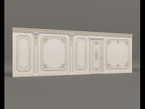 Wall Molding in Classic French style 32 3D Model