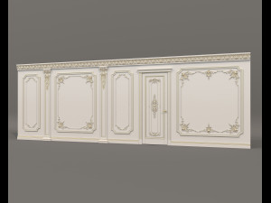 Wall Molding in Classic French style 32 3D मॉडल