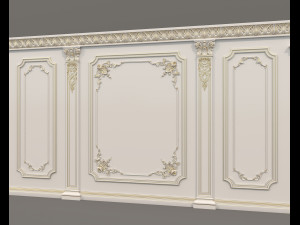 Wall Molding in Classic French style 32 3D मॉडल