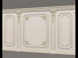 Wall Molding in Classic French style 32 3D Model