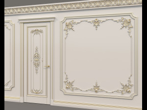 Wall Molding in Classic French style 32 3D मॉडल