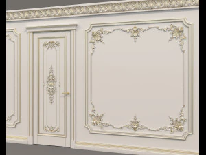 Wall Molding in Classic French style 32 3D Model