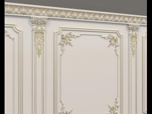 Wall Molding in Classic French style 32 3D मॉडल