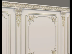 Wall Molding in Classic French style 32 3D Model