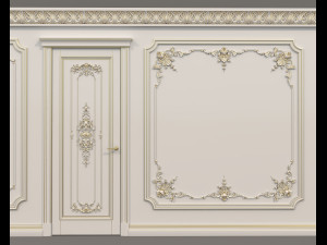 Wall Molding in Classic French style 32 3D मॉडल