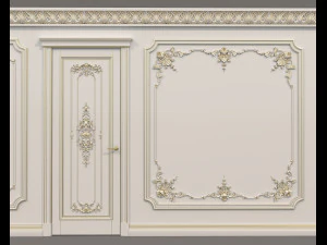 Wall Molding in Classic French style 32 3D Model