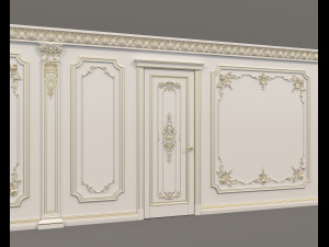 Wall Molding in Classic French style 32 3D मॉडल