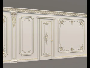 Wall Molding in Classic French style 32 3D Model