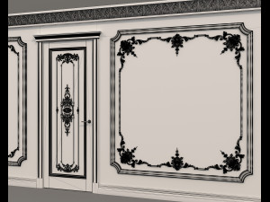 Wall Molding in Classic French style 32 3D मॉडल
