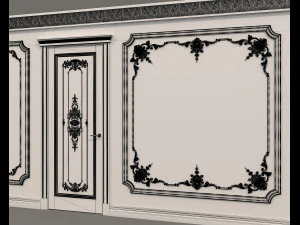 Wall Molding in Classic French style 32 3D Model
